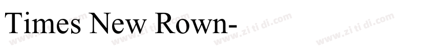 Times New Rown字体转换